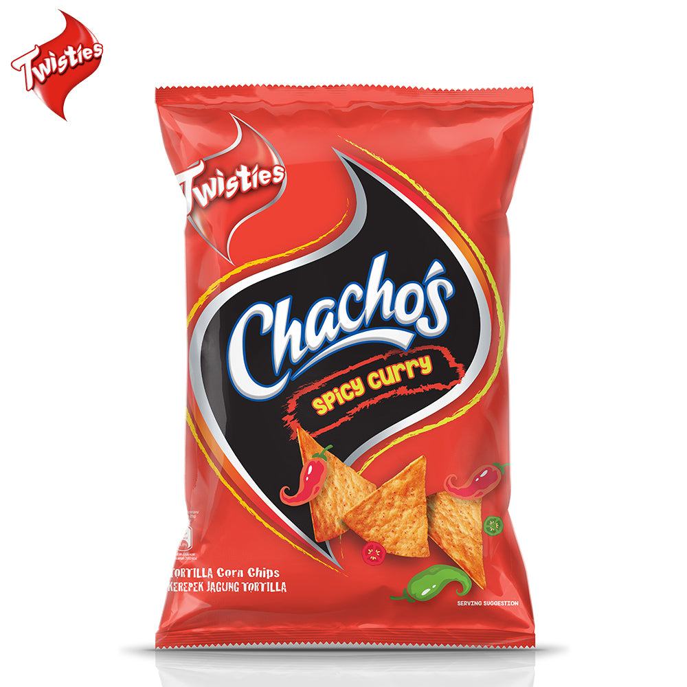 Twisties Chacho’s Spicy Curry Tortilla Corn Chips 70g