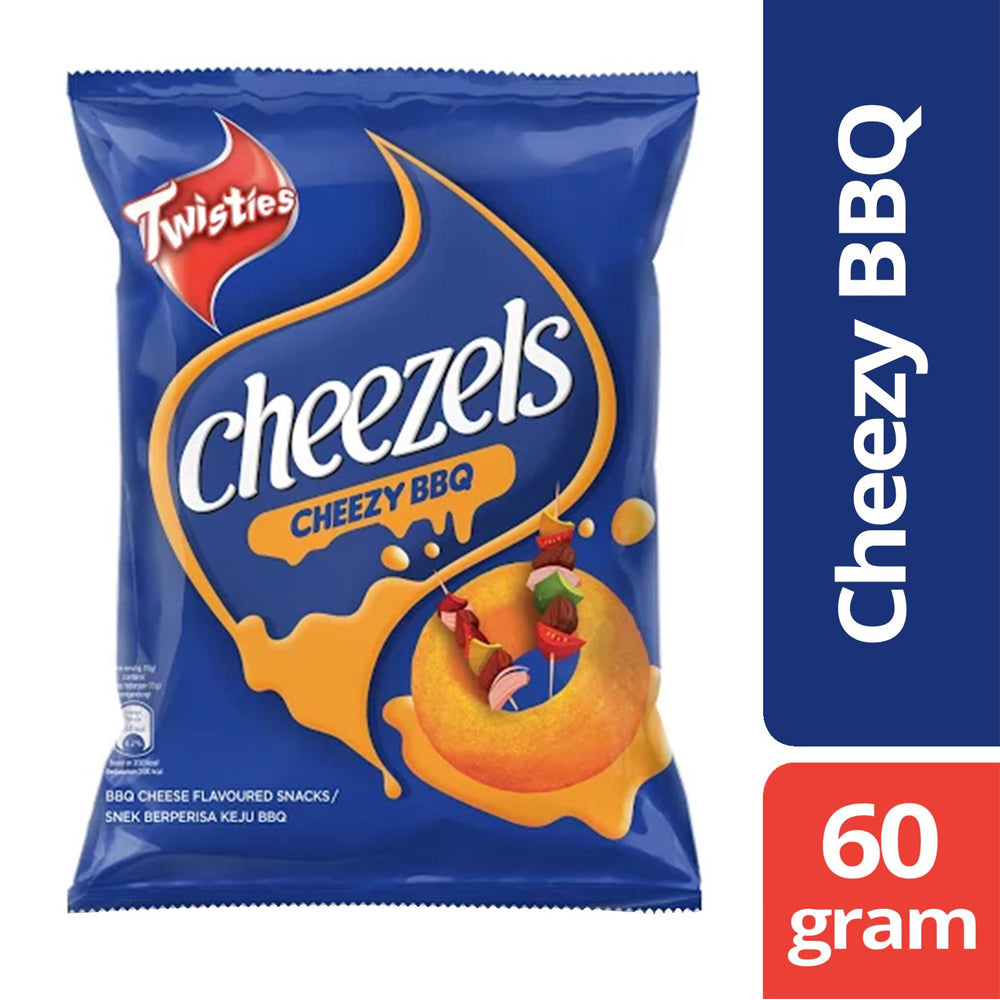 Twisties Cheezels Cheezy BBQ Cheese Flavoured Snacks 60g – 4049283