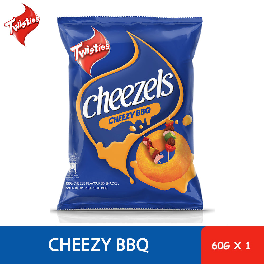 Twisties Cheezels Cheezy BBQ Cheese Flavoured Snacks 60g – 4049283