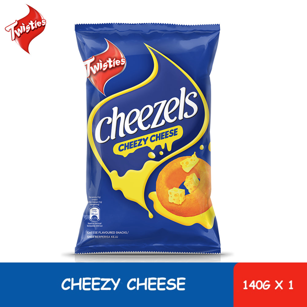 Twisties Cheezels Cheezy Cheese Flavoured Snacks 140g